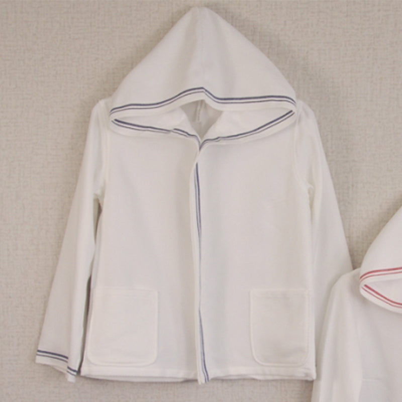 HIBINOKODUE+MARUEITOWEL 蜂巢布編織連帽運動衫