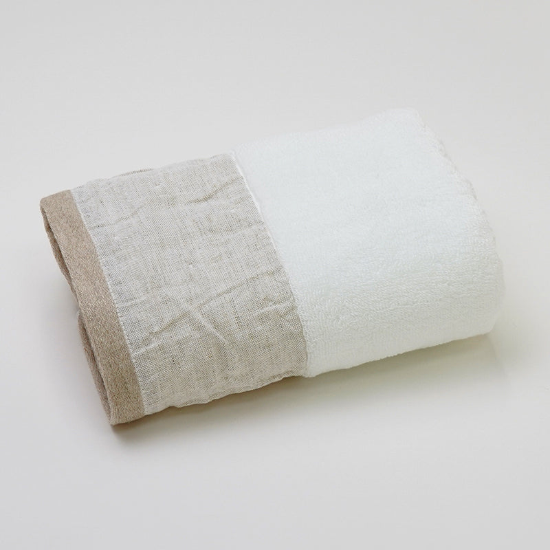 idee Zora Premium White Linen Hand Towel