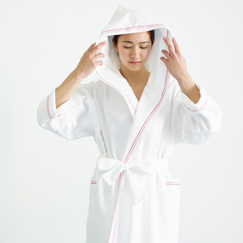 HIBINOKODUE+MARUEITOWEL Honeycomb Cloth Weave Bathrobe