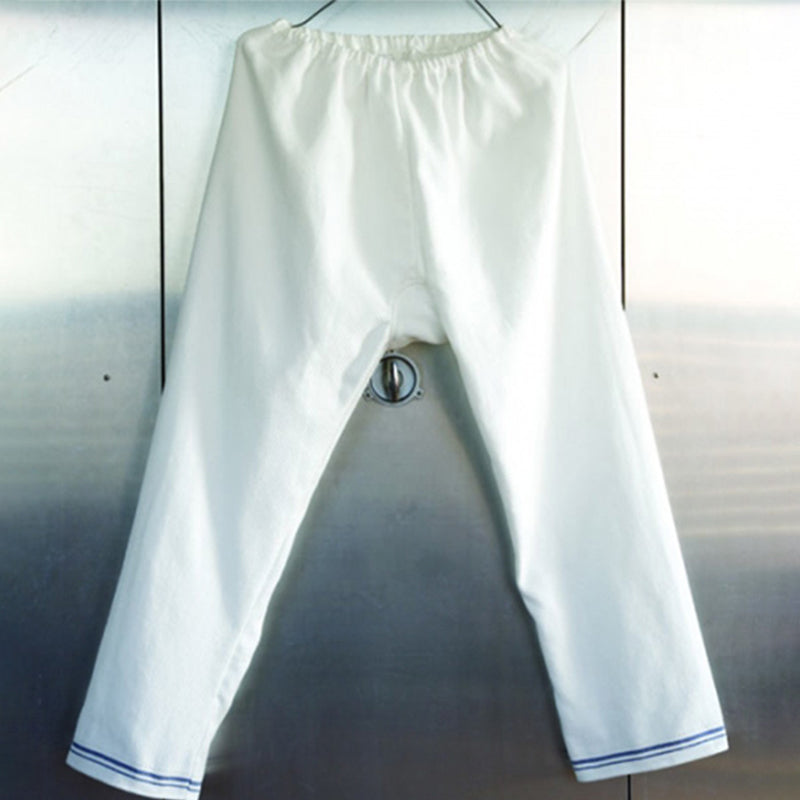 HIBINOKODUE+MARUEITOWEL Honeycomb Cloth Weave narrow pants