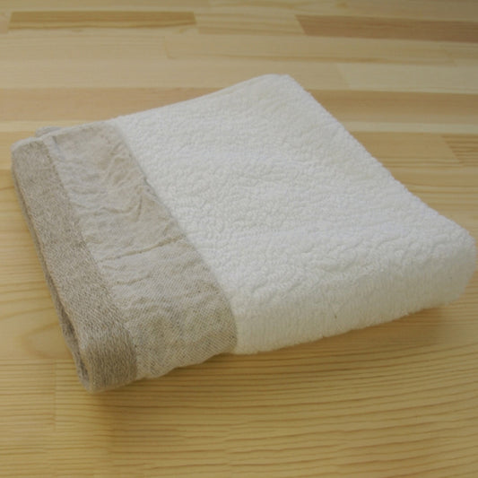 idee Zora Premium White Linen Wash Towel