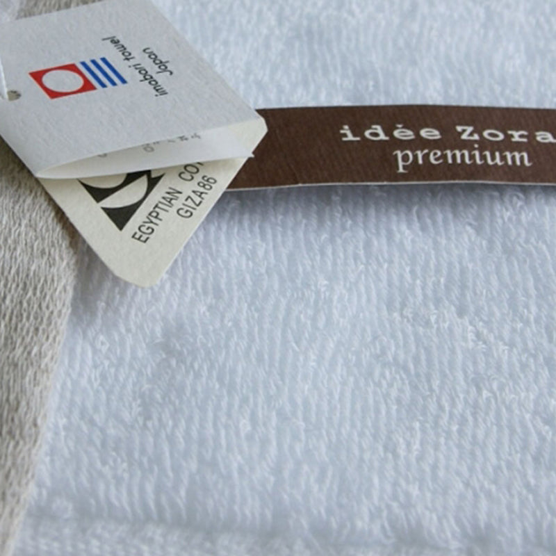 idee Zora Premium White Linen Wash Towel