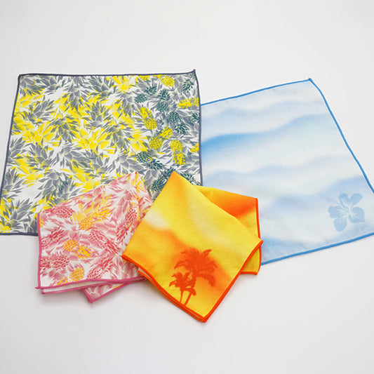 idee Zora Seasons Mini handkerchief Pineapple Hibiscus Palm tree