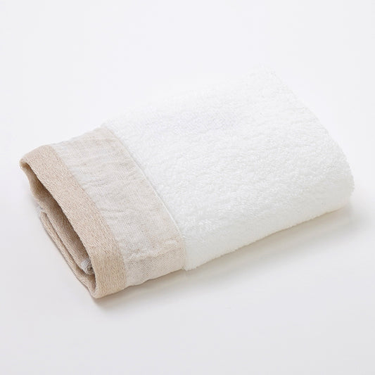 idee Zora Premium White Linen Wash Towel