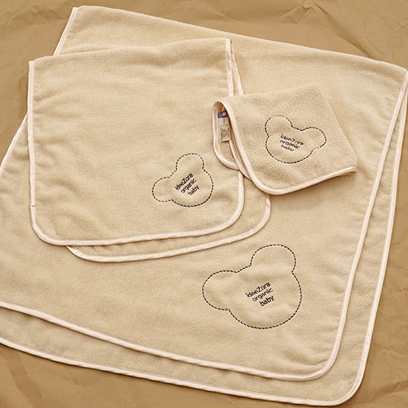 idee Zora Organic Baby Piping Face Towel Organic Cotton 100％