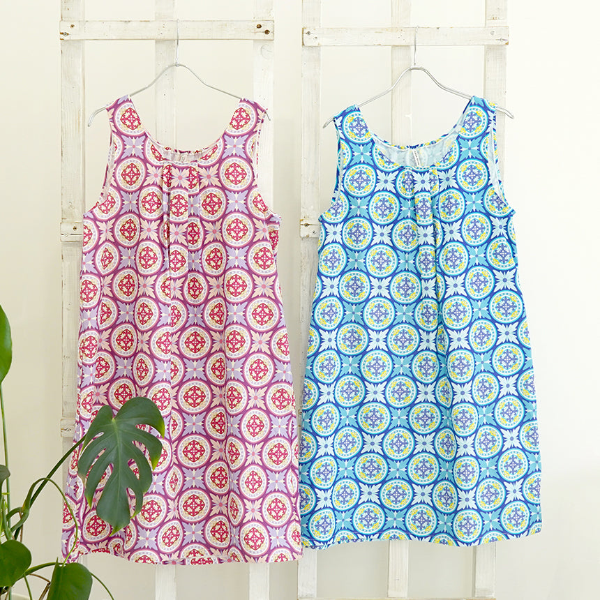 idee Zora Seasons tunic dress Tile Botanico