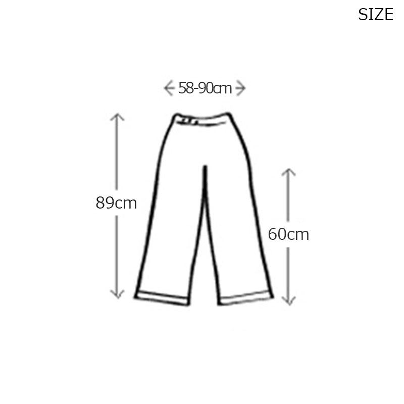 HIBINOKODUE+MARUEITOWEL Honeycomb Cloth Weave narrow pants